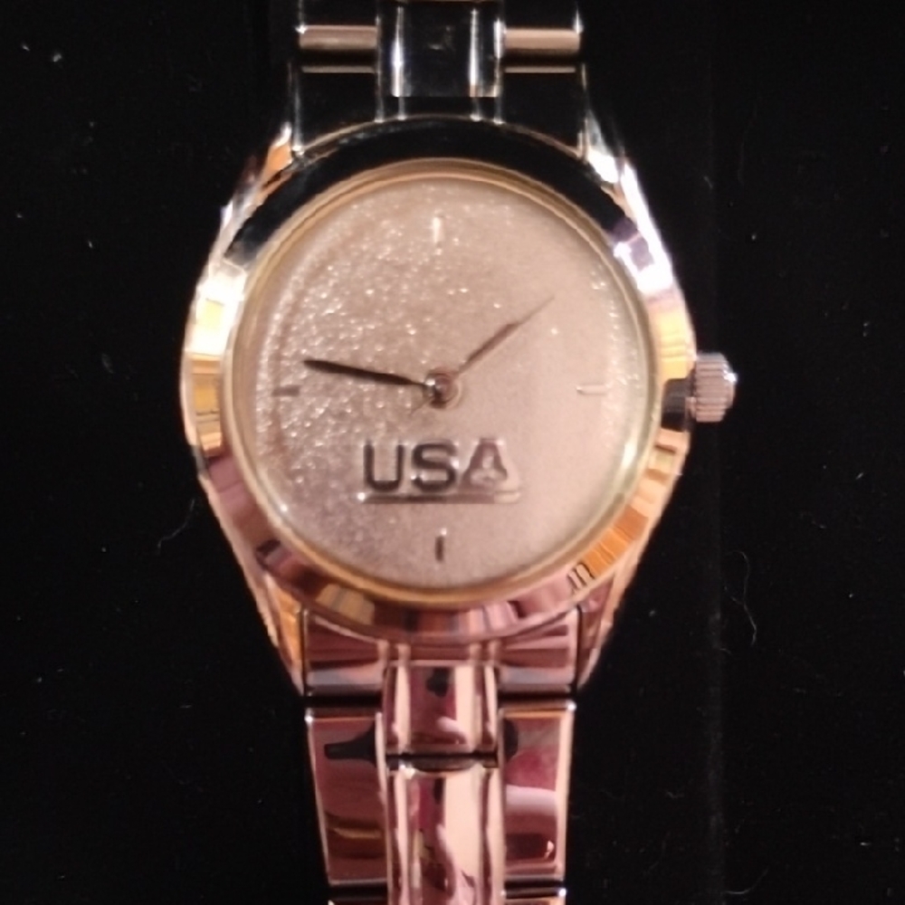 Silver Women's Watch With Shuttle Logo From United Space Alliance